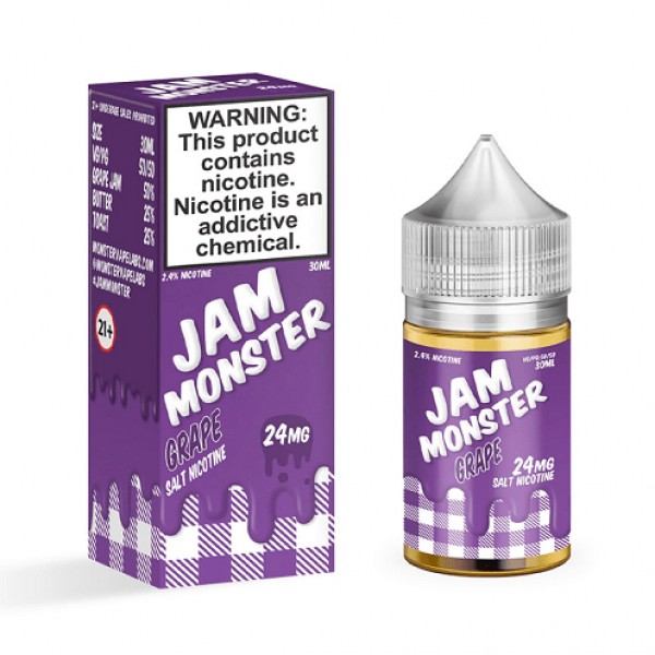 Grape 30ml Nic Salt Vape Juice - Jam Monster