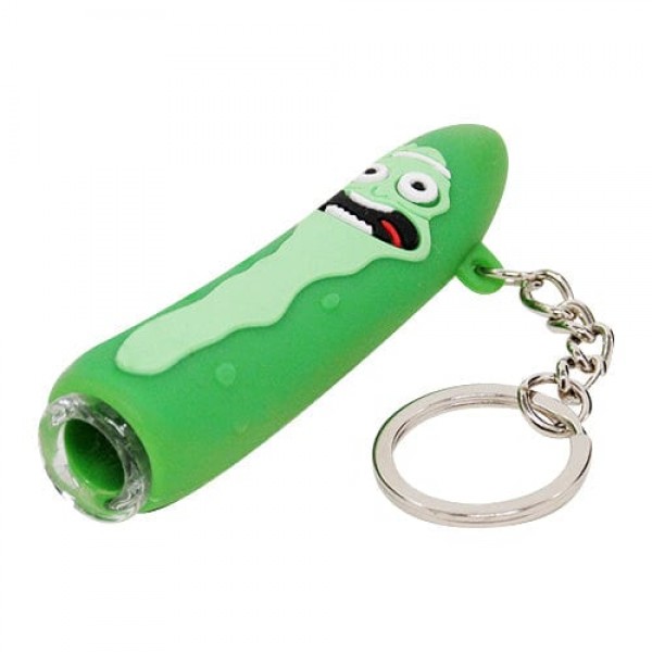 Mini Pickle Rick Keychain Chillum