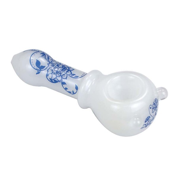 Blue & White Porcelain Styled Hand Pipe